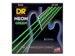 Набор струн DR Strings NEON Green Bass - Medium - 5 String (45-125)